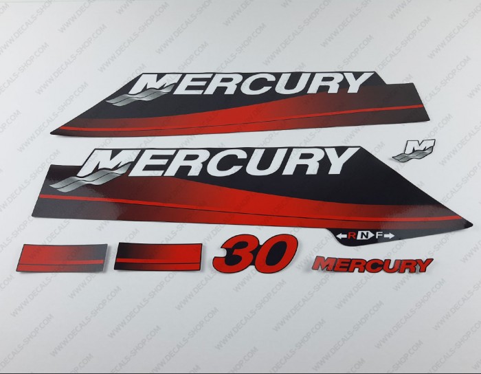 Mercury 30HP Two Stroke 2000-2005 Two Cylinders Outboard Decal Kit